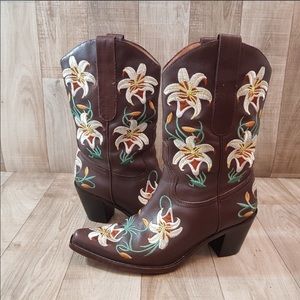 Sam Edelman Limited Edition Floral Cowboy Boots